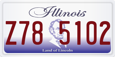 IL license plate Z785102