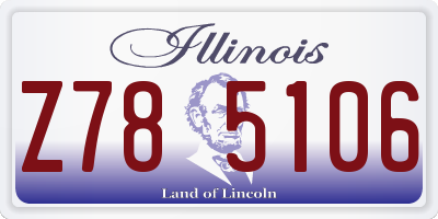 IL license plate Z785106