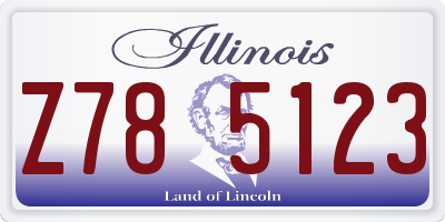 IL license plate Z785123