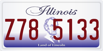 IL license plate Z785133