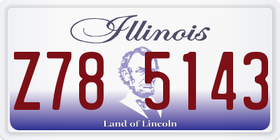 IL license plate Z785143