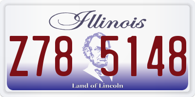 IL license plate Z785148
