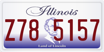 IL license plate Z785157