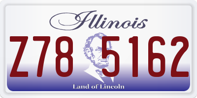 IL license plate Z785162