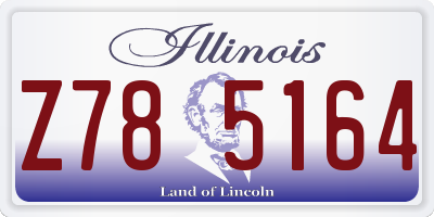 IL license plate Z785164