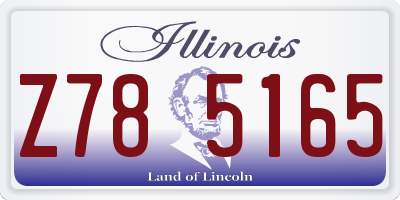 IL license plate Z785165