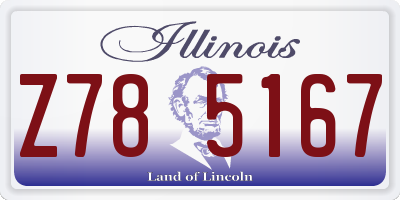 IL license plate Z785167
