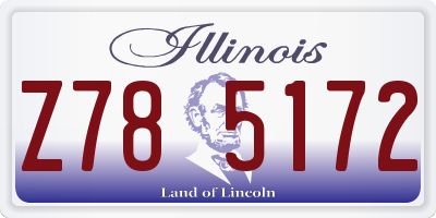 IL license plate Z785172