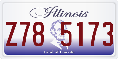IL license plate Z785173