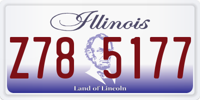 IL license plate Z785177