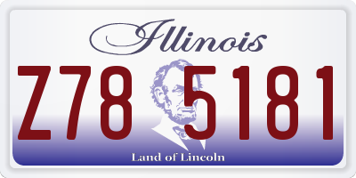 IL license plate Z785181