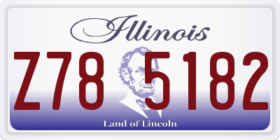 IL license plate Z785182