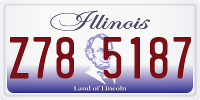 IL license plate Z785187