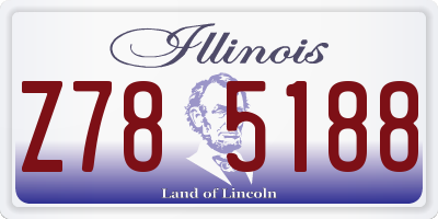 IL license plate Z785188