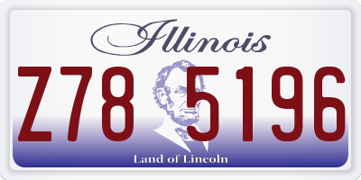 IL license plate Z785196