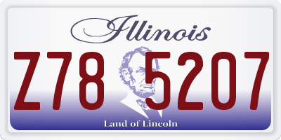 IL license plate Z785207