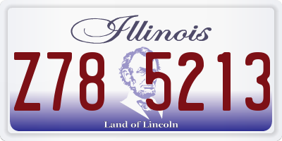 IL license plate Z785213