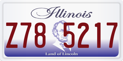 IL license plate Z785217