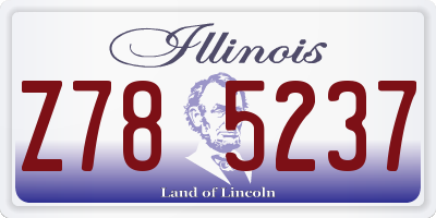 IL license plate Z785237