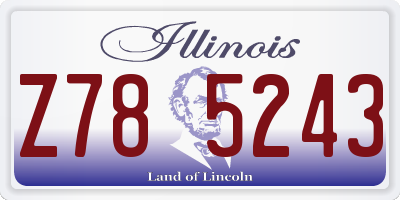 IL license plate Z785243