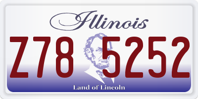 IL license plate Z785252