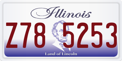 IL license plate Z785253