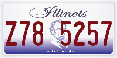 IL license plate Z785257