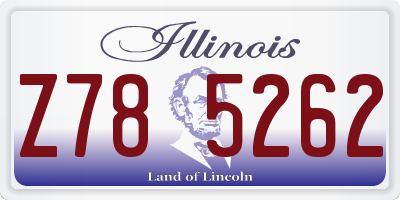 IL license plate Z785262