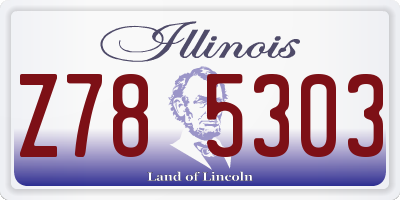 IL license plate Z785303