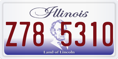IL license plate Z785310