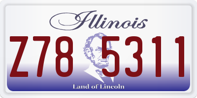 IL license plate Z785311