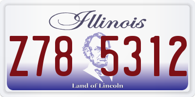 IL license plate Z785312