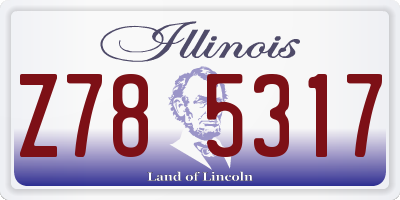 IL license plate Z785317