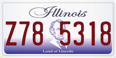 IL license plate Z785318