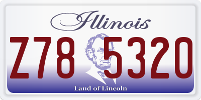IL license plate Z785320