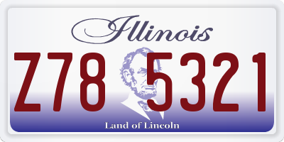 IL license plate Z785321