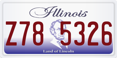 IL license plate Z785326