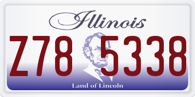 IL license plate Z785338