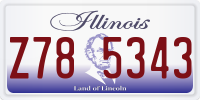 IL license plate Z785343