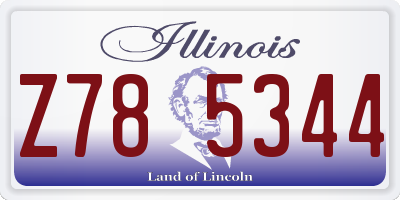 IL license plate Z785344