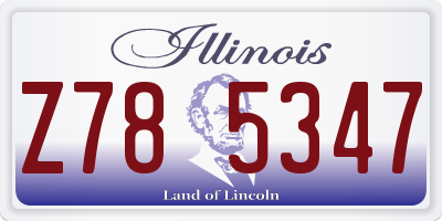 IL license plate Z785347