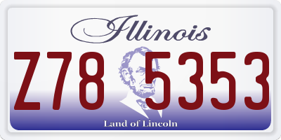 IL license plate Z785353