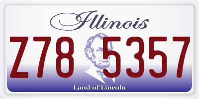 IL license plate Z785357