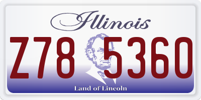 IL license plate Z785360