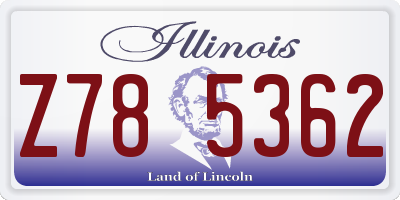IL license plate Z785362