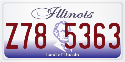 IL license plate Z785363