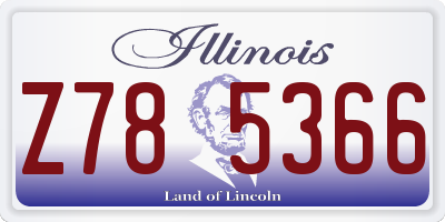IL license plate Z785366