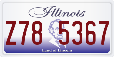 IL license plate Z785367