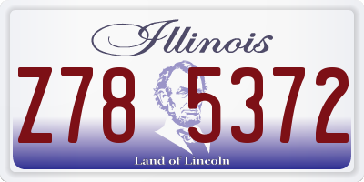 IL license plate Z785372