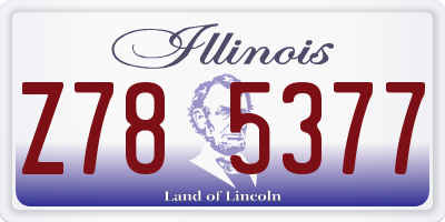 IL license plate Z785377